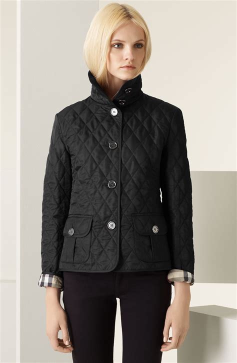 burberry brit quilted jacket womens|Burberry diamond quilted jacket women's.